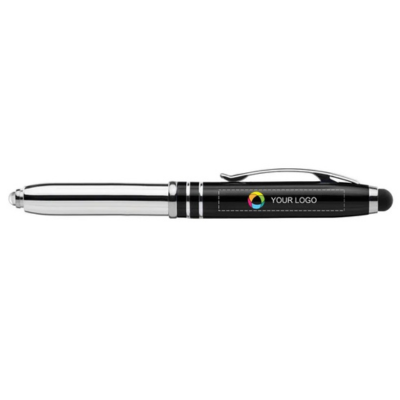 Stylus Pen with Chrome Barrel and Blue Ink