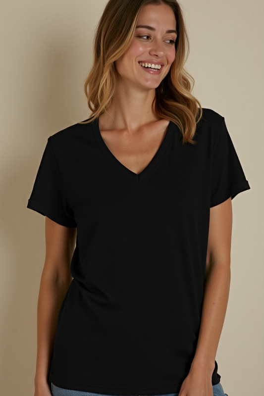 Harvest Whailford Ladies' Organic V-neck with Full-Colour Transfer